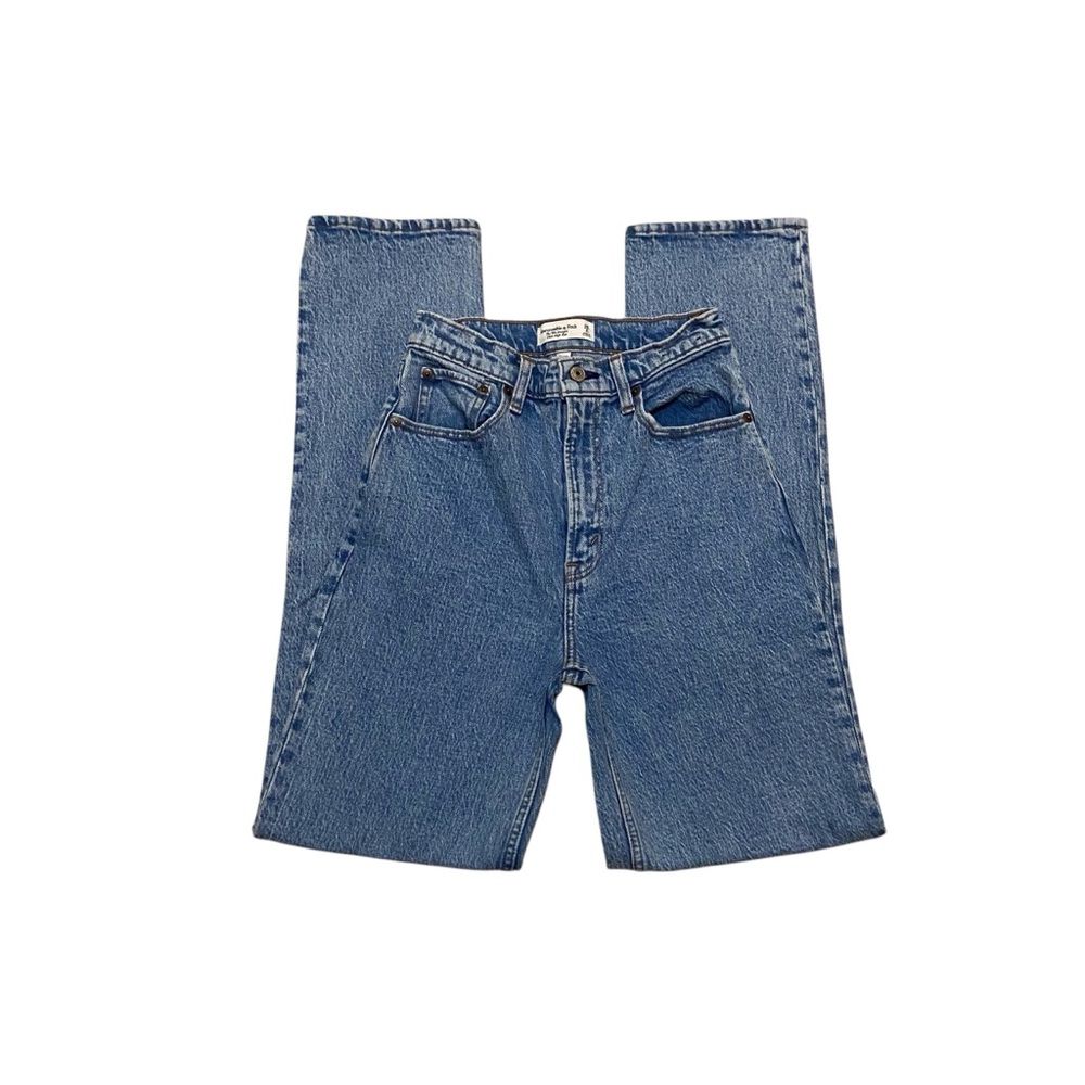 Abercrombie Fitch Jeans The 90s Stright Ultra High Rise Blue Women’s 26 Long - Picture 2 of 14